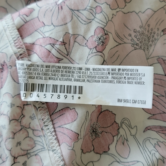 Forever 21 Floral Print Cutout Midi Dress Square Neck Women’s Small - Picture 5 of 6